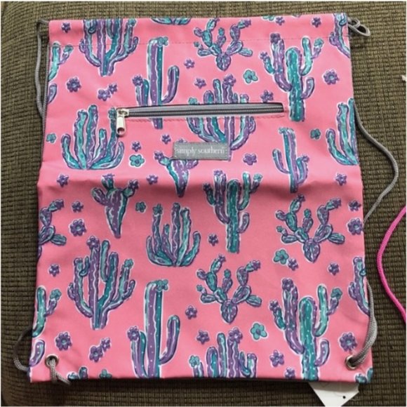 simply southern drawstring cactus bag, new condition - Picture 2 of 2